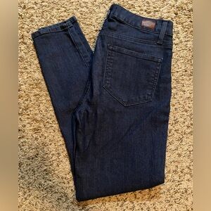 Paige Dark Blue Hoxton Ankle Denim Jeans